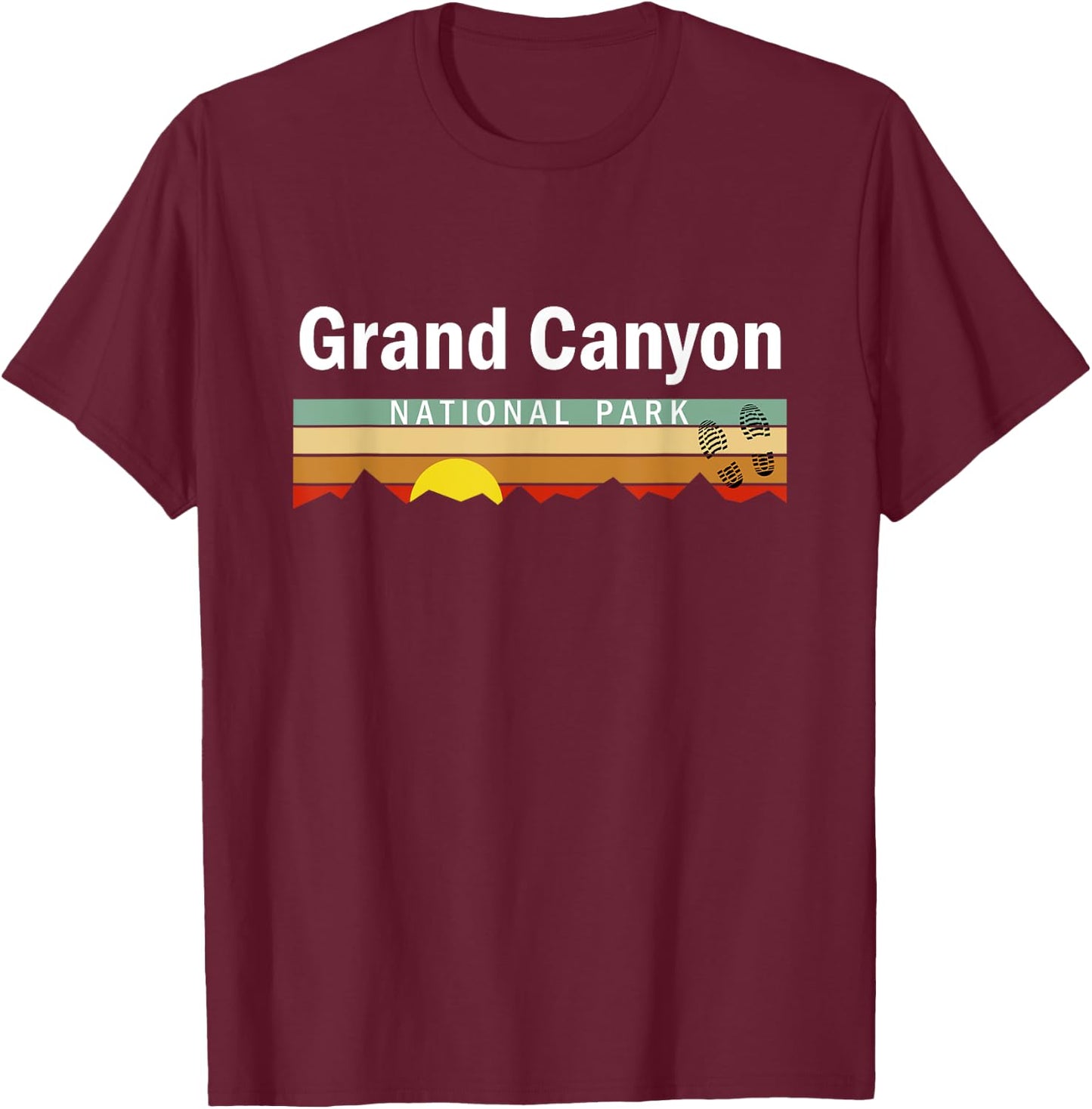 Grand Canyon National Park Hiking T-Shirt - T-Shirt | Maroon