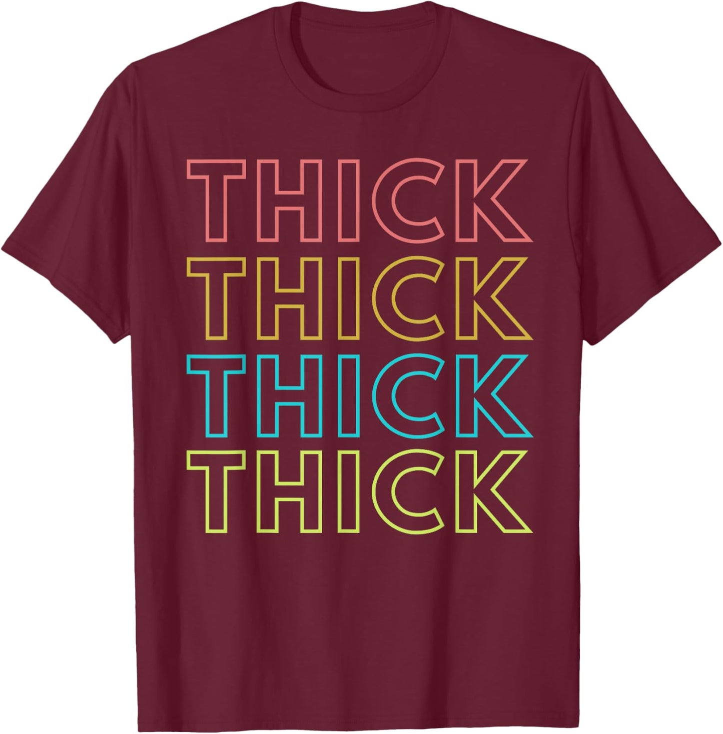 Thick Plus size women Funny Motivational Fitness Workout T-Shirt - T-Shirt | Maroon
