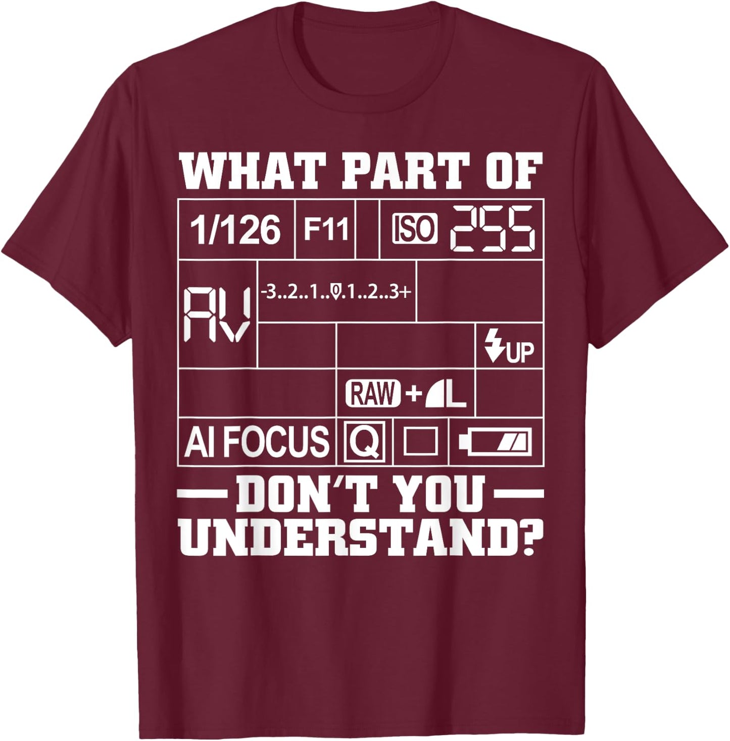 Cool Photography Art Women Camera Photographer T-Shirt - T-Shirt | Maroon