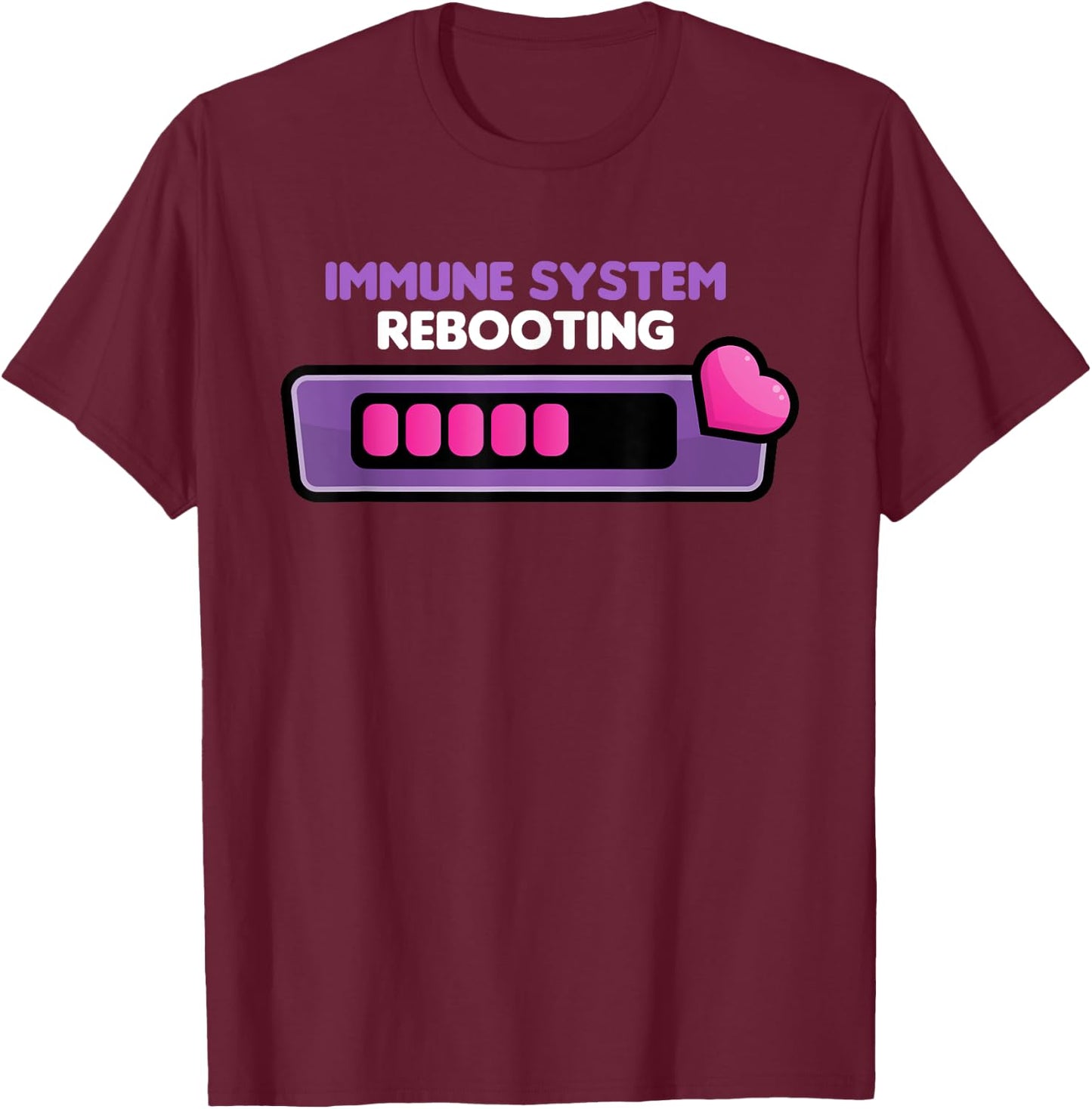Lupus Awareness Support Purple Lupus Funny Immune System T-Shirt - T-Shirt | Maroon