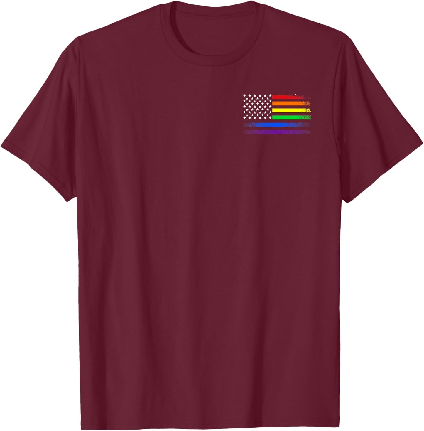 2 Sided LGBTQ Pride Flag We The People 250 Years of No Kings T-Shirt - T-Shirt | Maroon