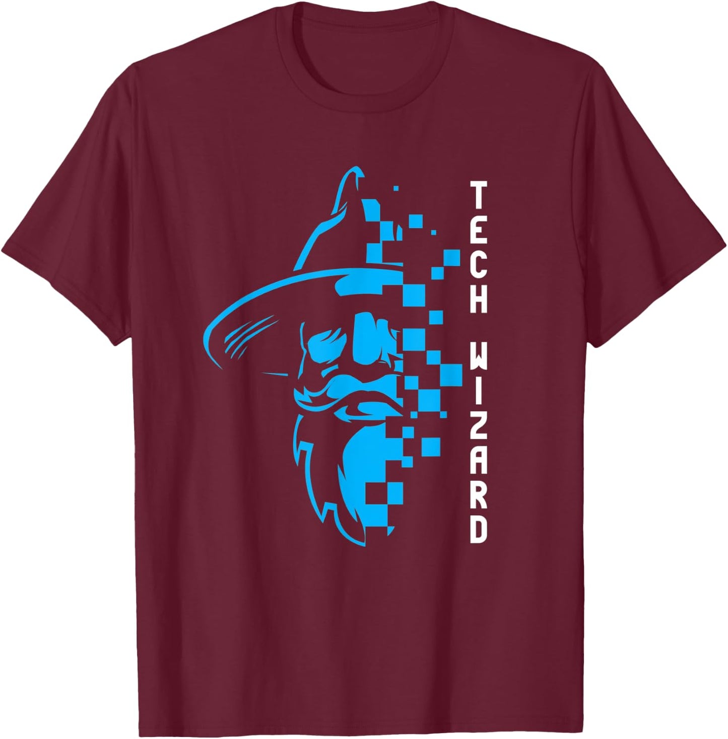 Tech Wizard Cool Technology I.T. Computer Whiz Techie Geek T-Shirt - T-Shirt | Maroon