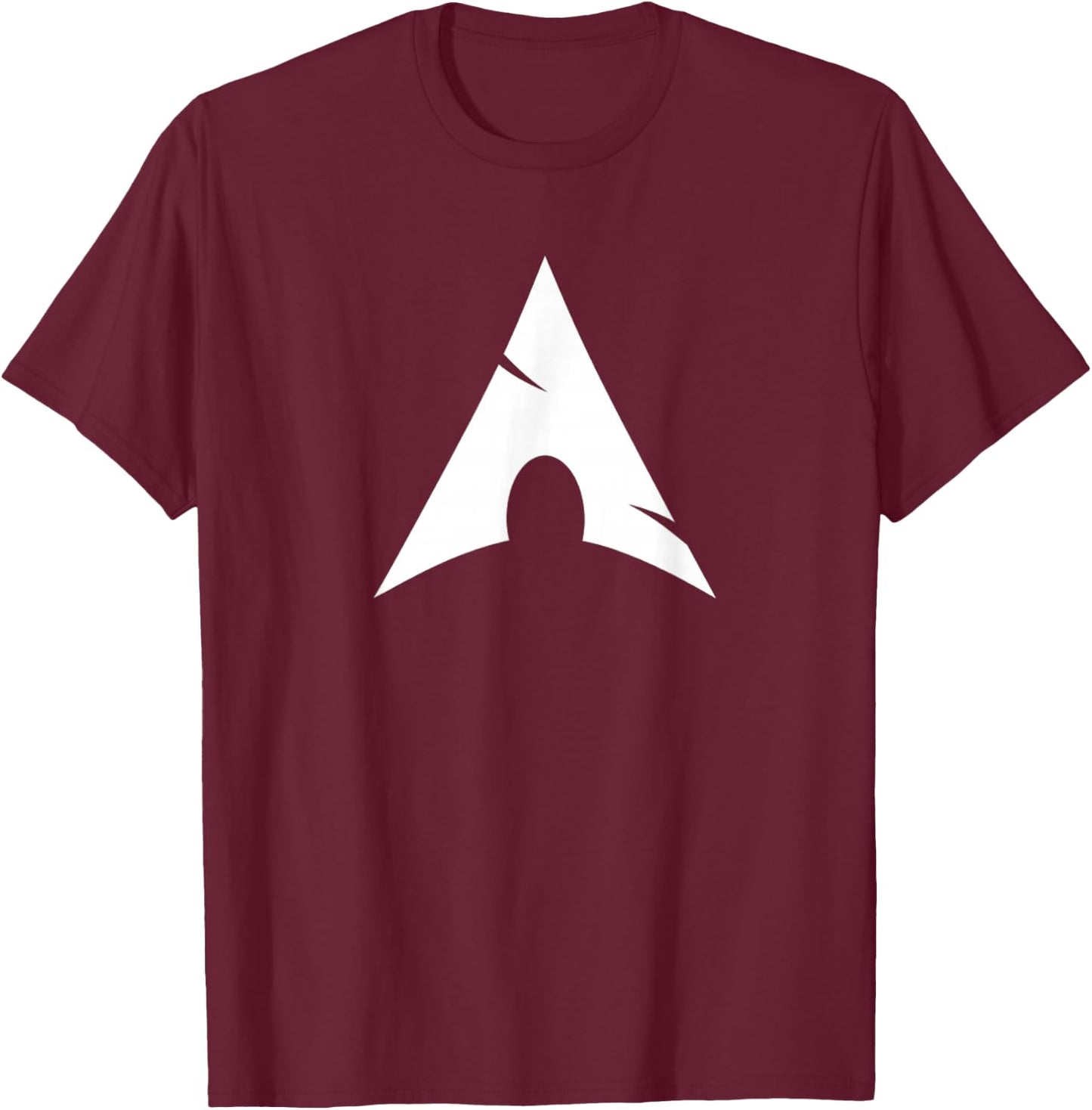Arch Linux lover with White Logo Open Source Os T-Shirt - T-Shirt | Maroon