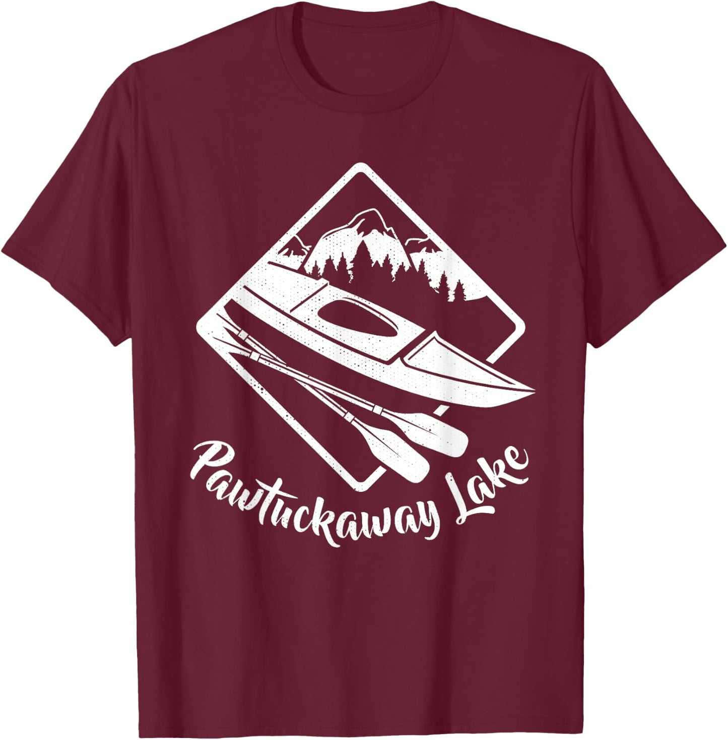 Pawtuckaway Lake Kayak Kayaking Boating Camping Rafting T-Shirt - T-Shirt | Maroon