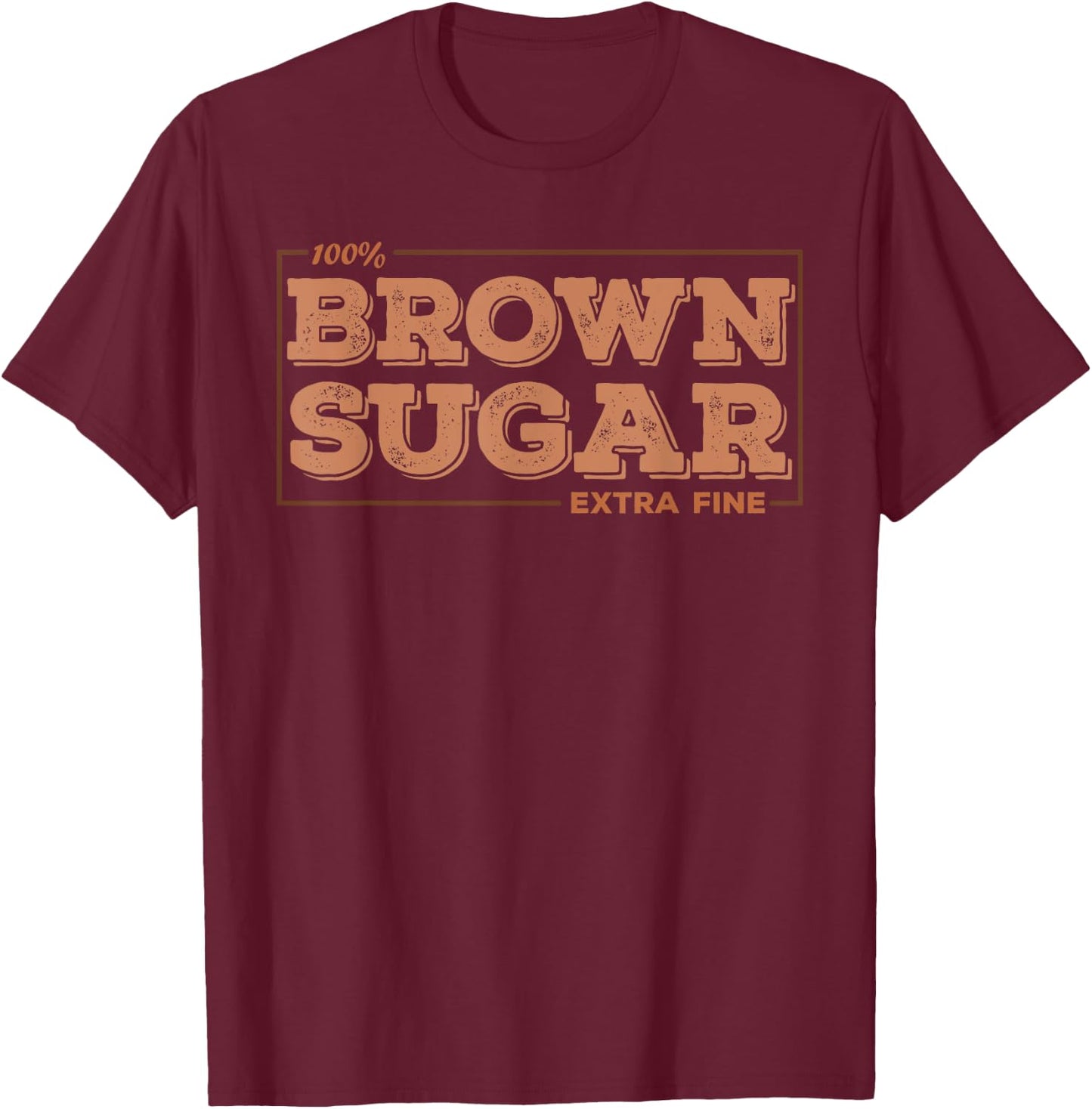 Brown Sugar 100% Extra Fine Black Afro Queen T-Shirt - T-Shirt | Maroon