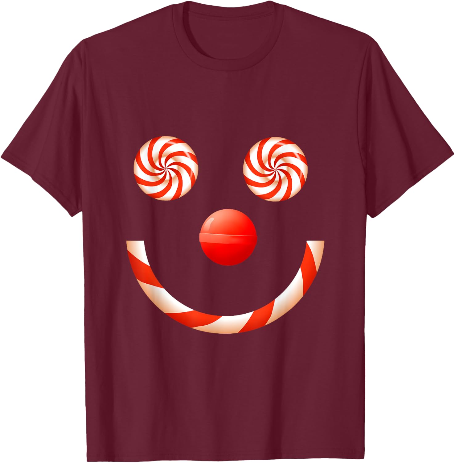 Candy Canes Christmas Shirt for Kids Teen Candy Lover Sweets T-Shirt - T-Shirt | Maroon