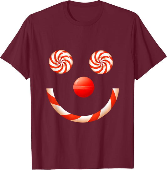 Candy Canes Christmas Shirt for Kids Teen Candy Lover Sweets T-Shirt - T-Shirt | Maroon