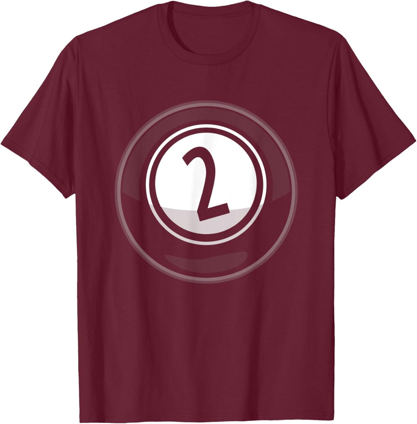 Matching Halloween Costume Set Billiard Balls 2 Ball T-Shirt - T-Shirt | Maroon