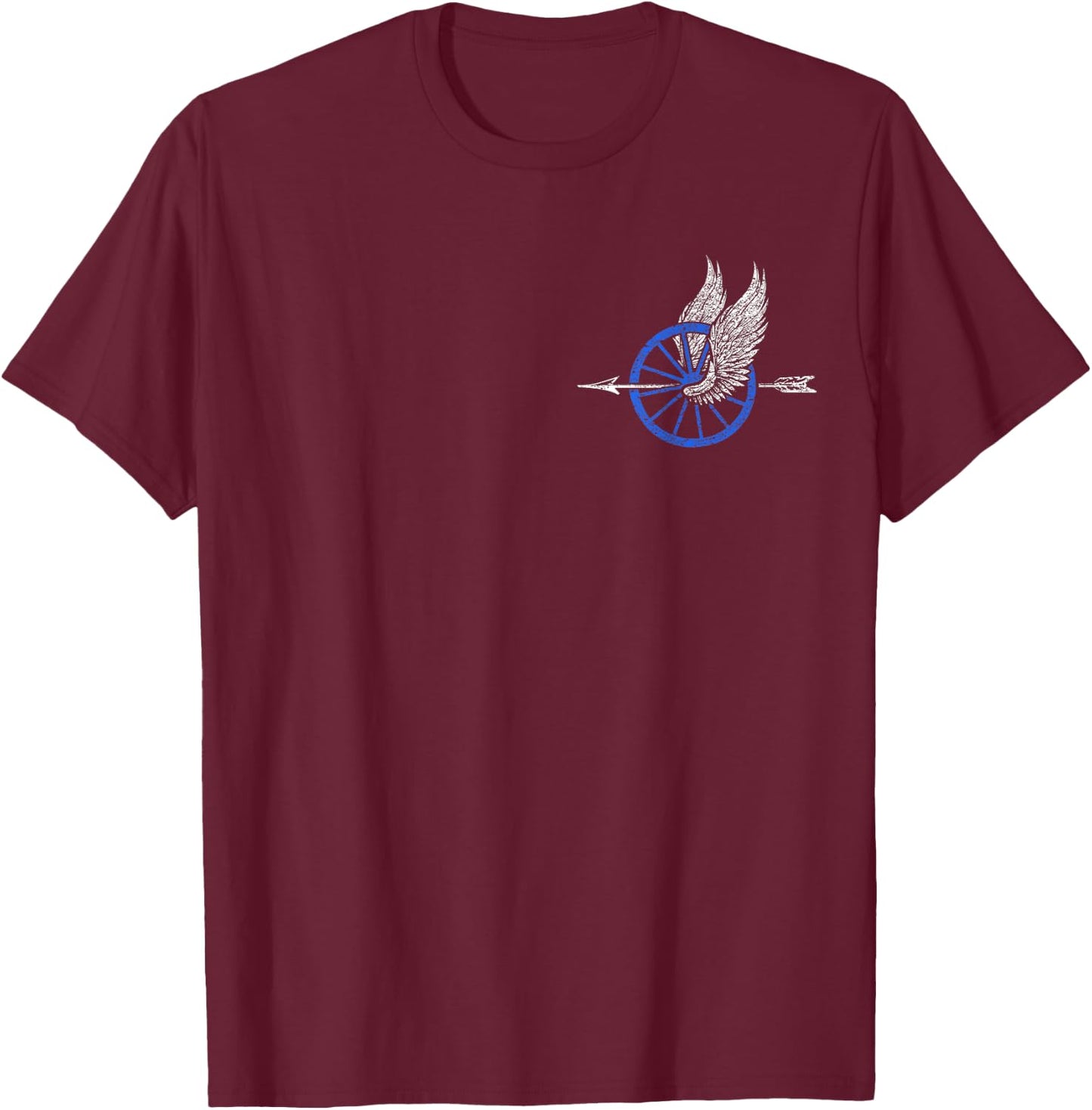 Police Motor Unit Wings Wheel and Arrow for Motor Officer T-Shirt - T-Shirt | Maroon