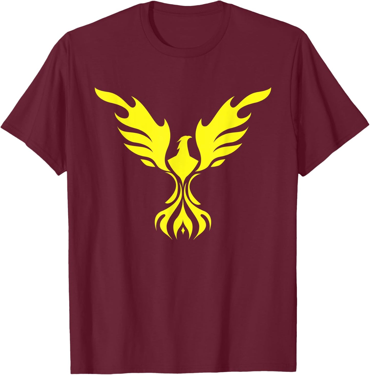 Yellow Phoenix 6 Life Rebirth Longevity Magic Renewal Gift T-Shirt - T-Shirt | Maroon