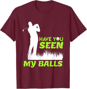 Golfer joke fun golf balls Platzreife Golf T-Shirt - T-Shirt | Maroon