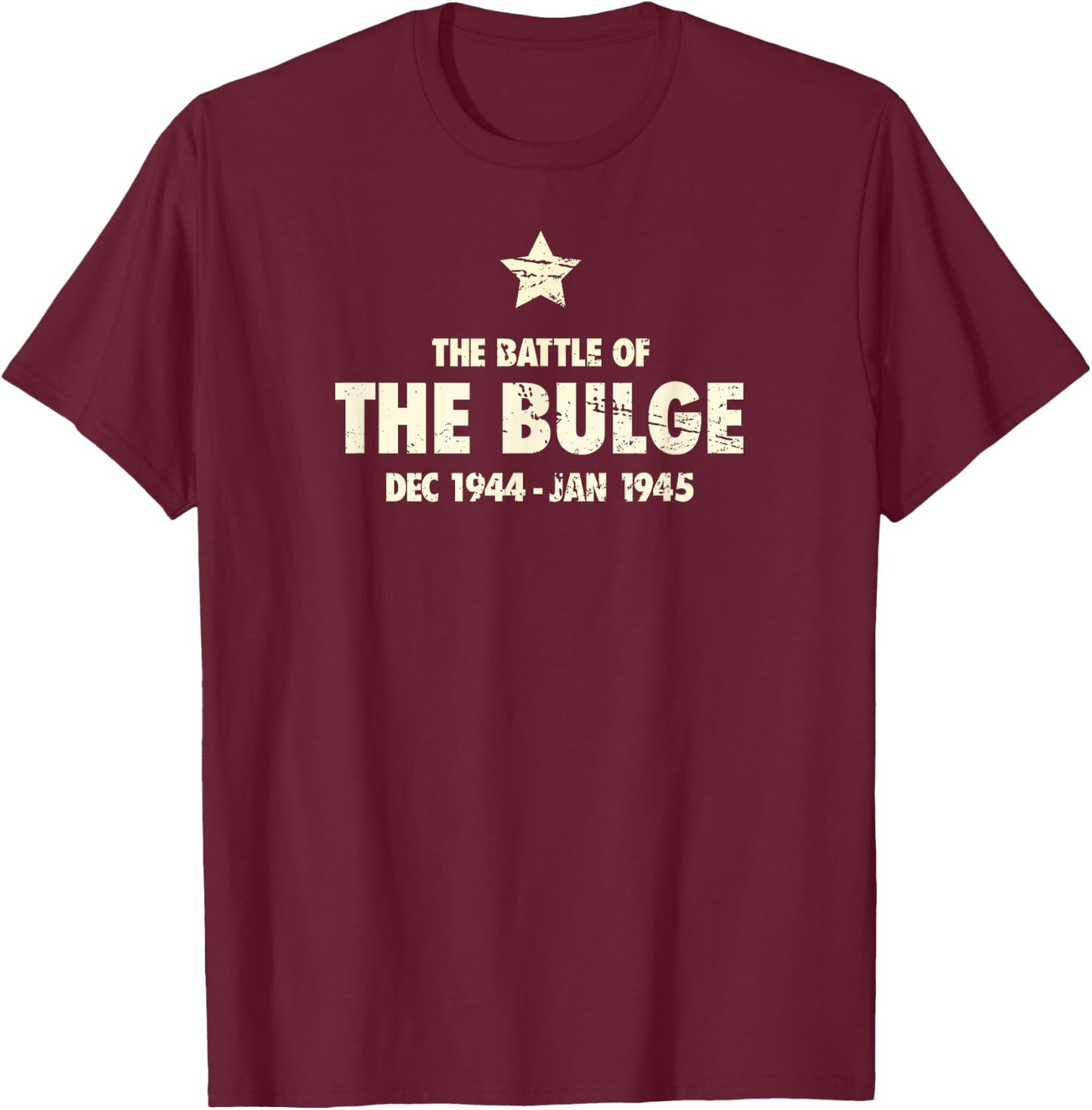 WWII / World War 2 - The Battle Of The Bulge T-Shirt - T-Shirt | Maroon