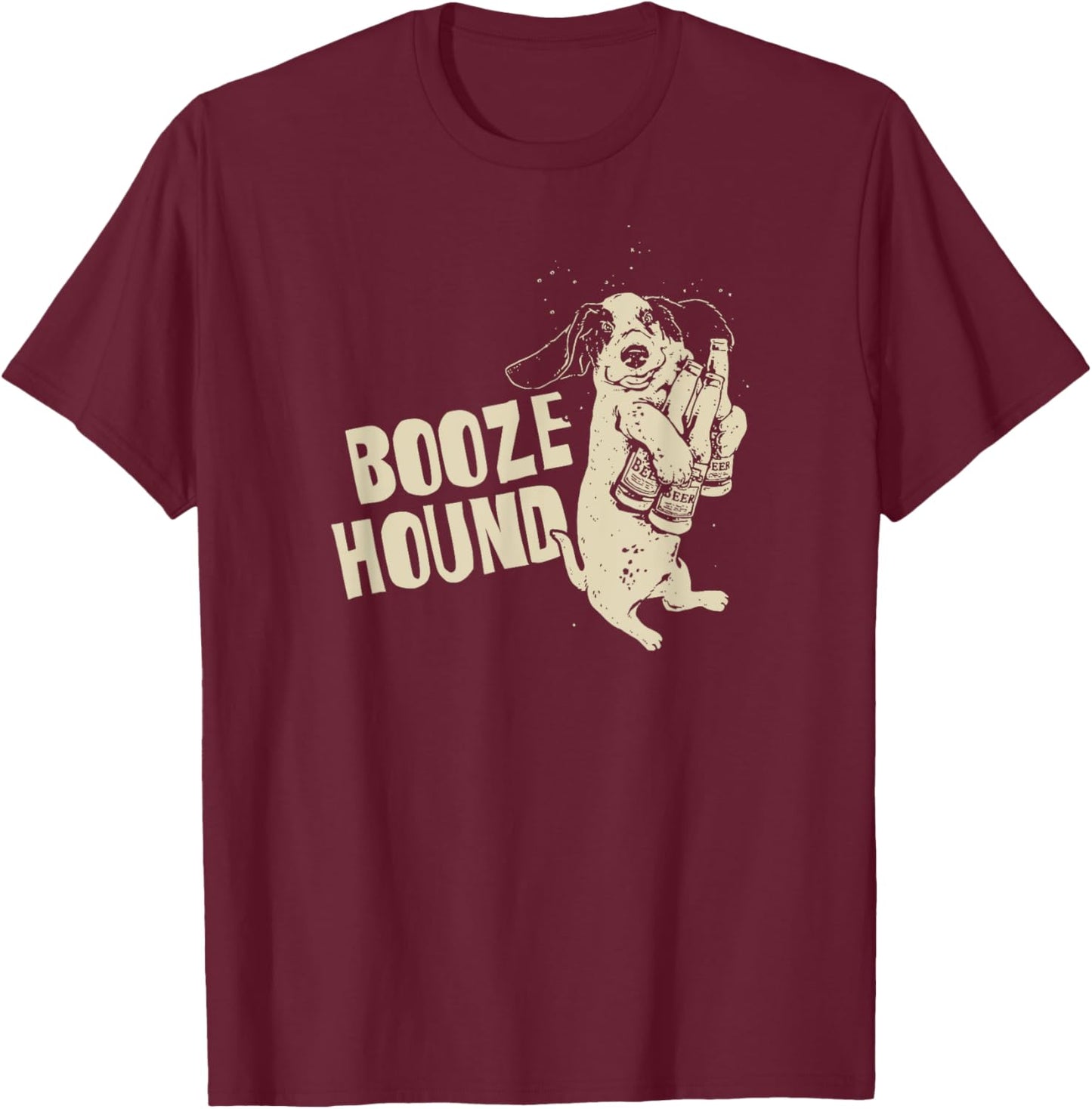 Booze Hound Beer Lover Present Drunk Basset Hound Dog Lover Women T-Shirt - T-Shirt | Maroon