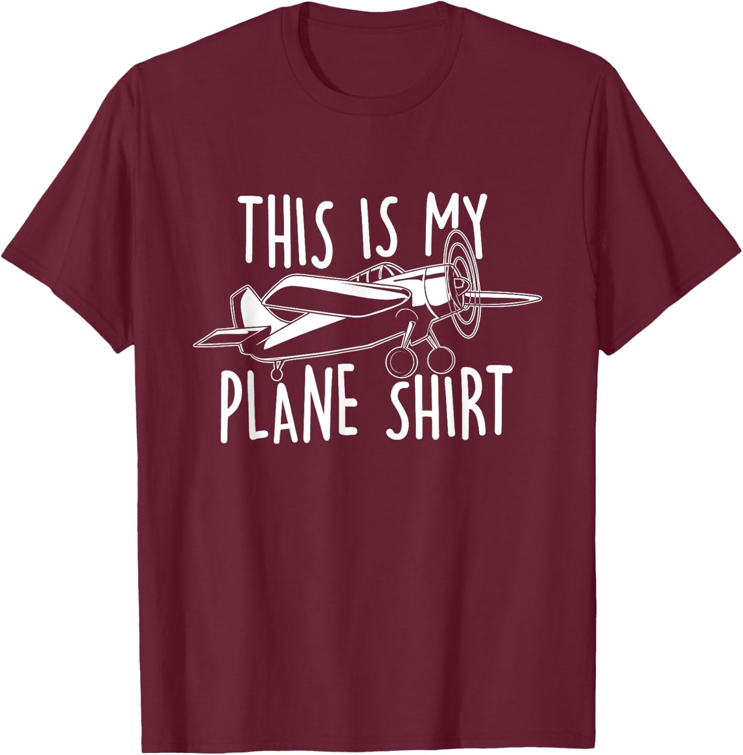 This Is My Plane Shirt - RC Airplane Pilot Remote Control T-Shirt - T-Shirt | Maroon