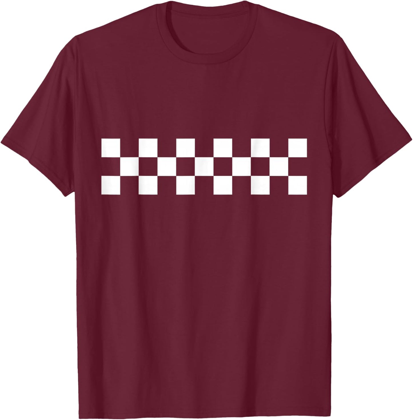 Ska Music 2 Tone Checker Ska T-Shirt - T-Shirt | Maroon