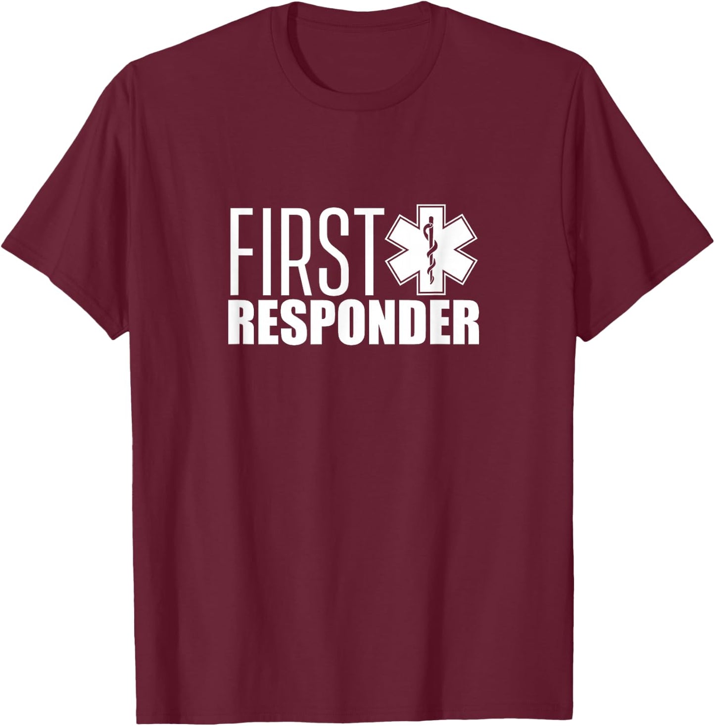 First Responder Emergency Paramedic EMT Aid Helper T-Shirt - T-Shirt | Maroon