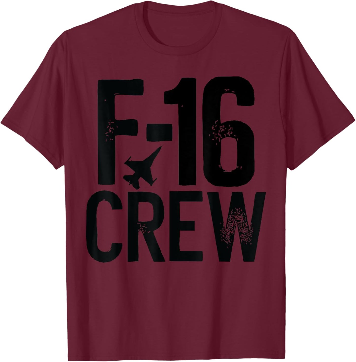 F-16 Viper silhouette Jet Fighter Crew and Team Fighter jet T-Shirt - T-Shirt | Maroon