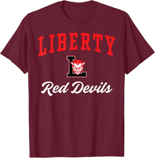 Liberty High School Red Devils C3 T-Shirt - T-Shirt | Maroon