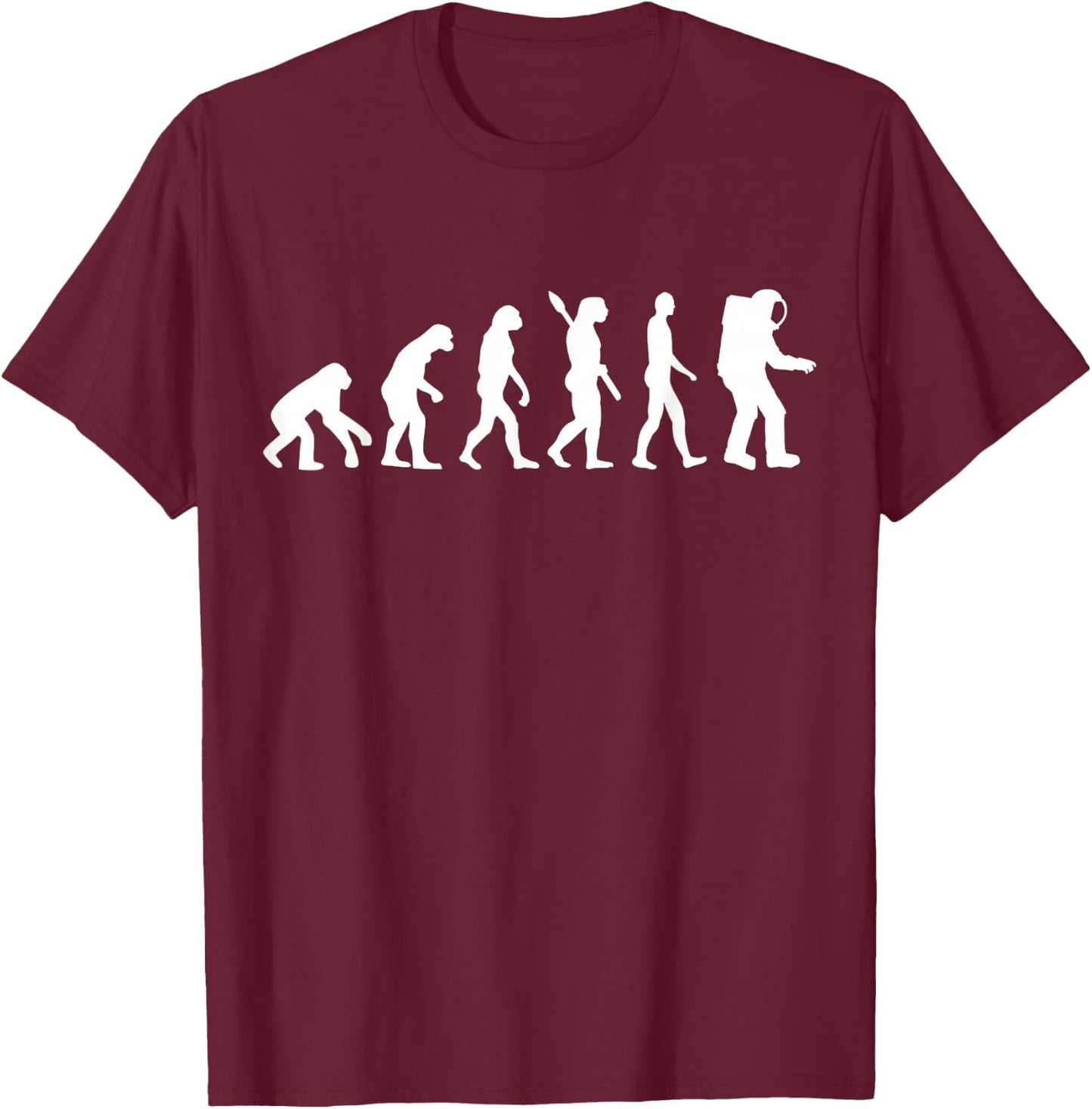 Evolution Astronaut T-Shirt - T-Shirt | Maroon