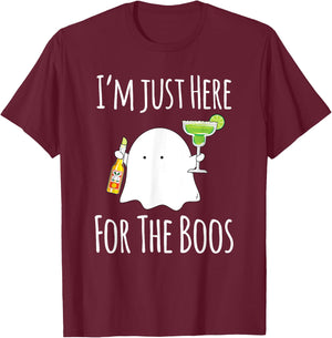 Funny Mexican Halloween Shirt Women Men Funny Ghost T-Shirt - T-Shirt | Maroon