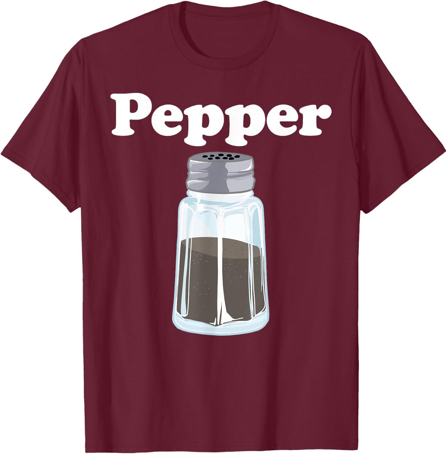 Pepper Salt and Pepper BFF Matching Halloween Costume T-Shirt - T-Shirt | Maroon