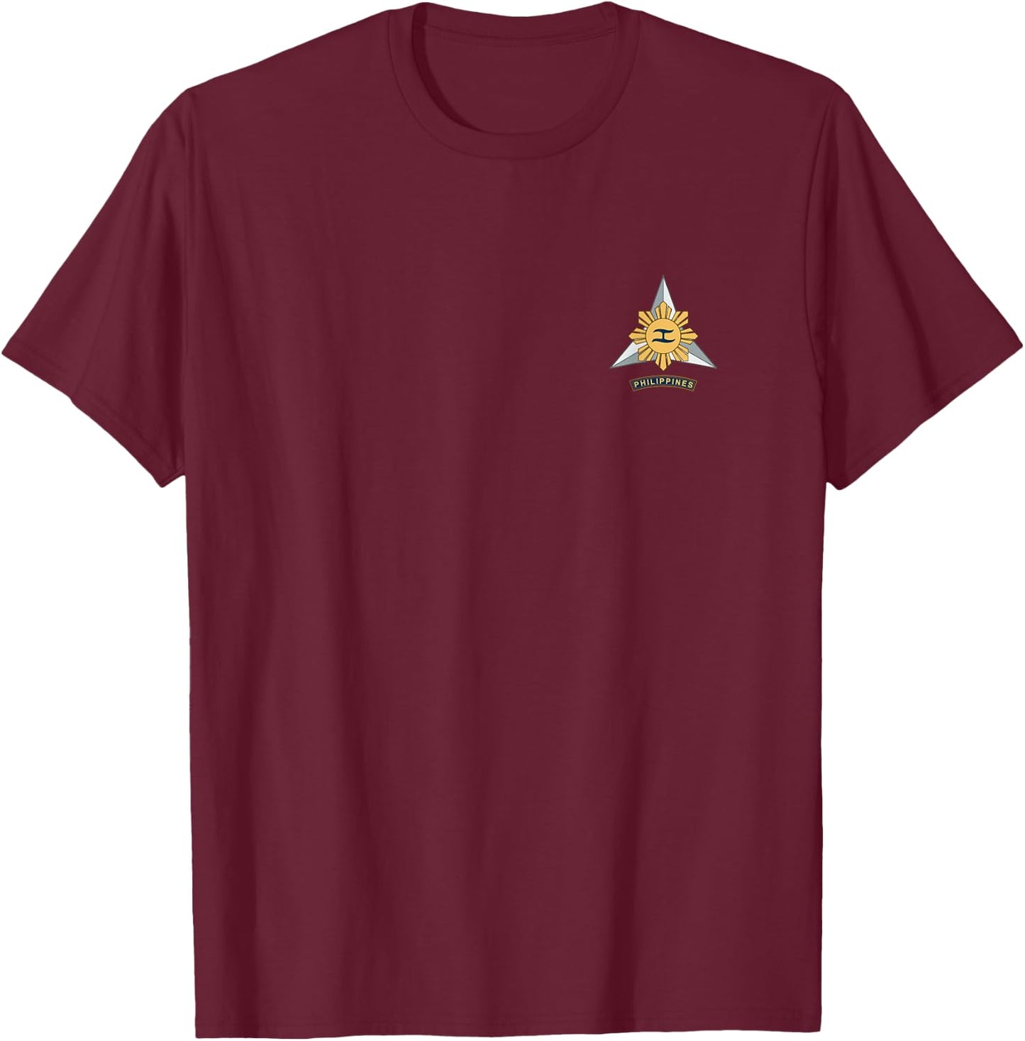 Philippine Army Military Troops Filipino Patriot T-Shirt - T-Shirt | Maroon