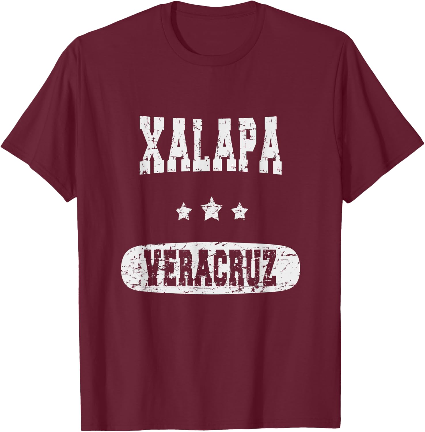 Vintage Xalapa, Veracruz T-Shirt - T-Shirt | Maroon