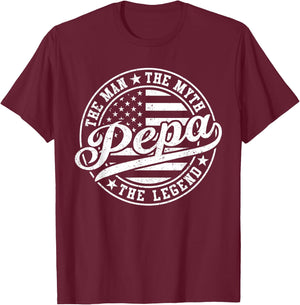 Pepa The Man The Myth The Legend Funny Father's Day T-Shirt - T-Shirt | Maroon