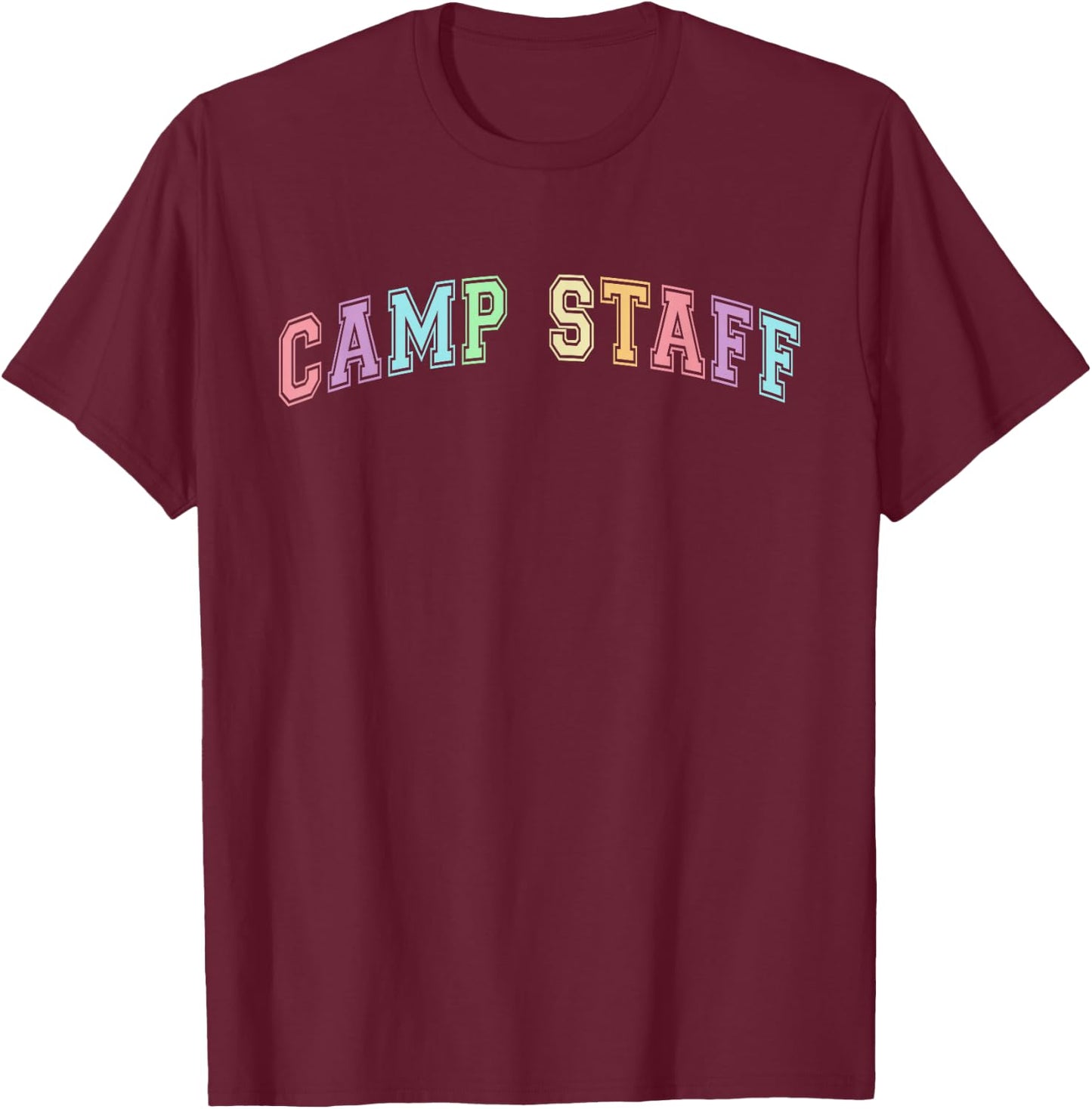 Cute CAMP STAFF Summer Campground Host Chaos Coordinator T-Shirt - T-Shirt | Maroon