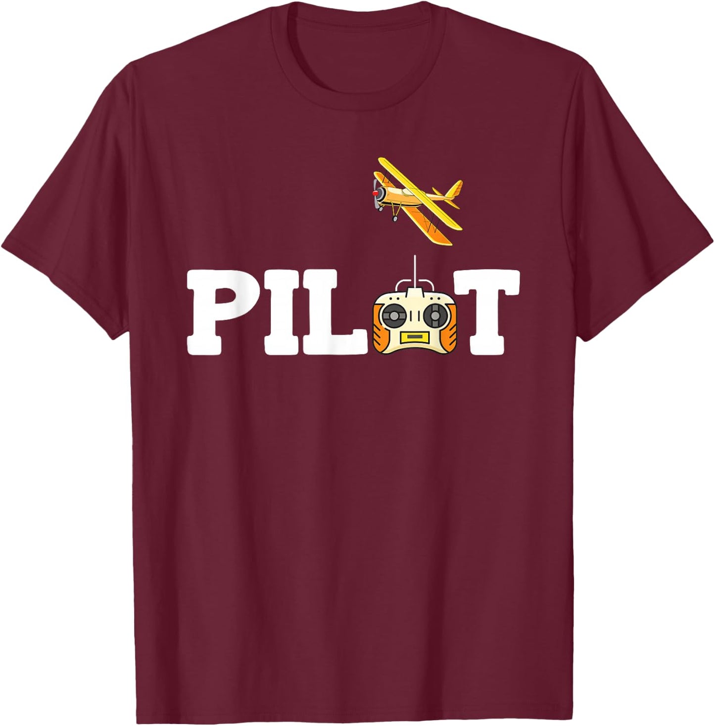 RC Pilot Model Aeroplane Remote Controlled Aeroplane RC Tarpaulin T-Shirt - T-Shirt | Maroon