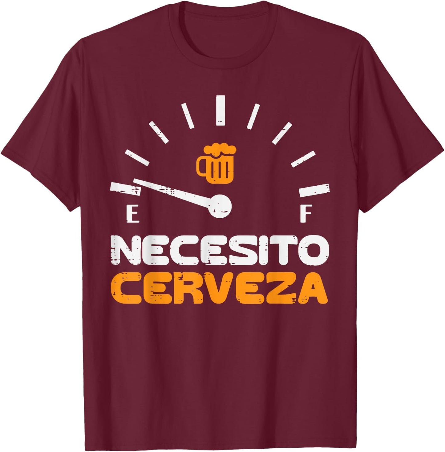 Necesito Cerveza Funny Mexican Spanish Cinco De Mayo Men T-Shirt - T-Shirt | Maroon