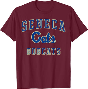 Seneca High School Bobcats C1 T-Shirt - T-Shirt | Maroon
