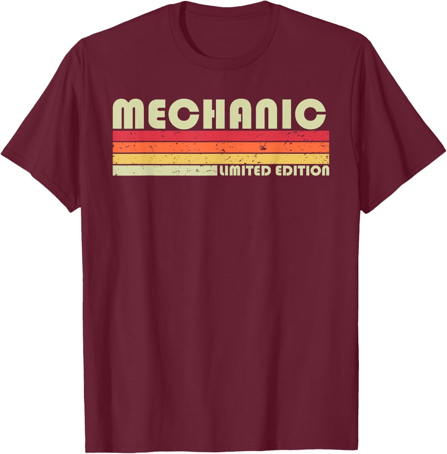 MECHANIC Funny Job Title Profession Birthday Worker Idea T-Shirt - T-Shirt | Maroon