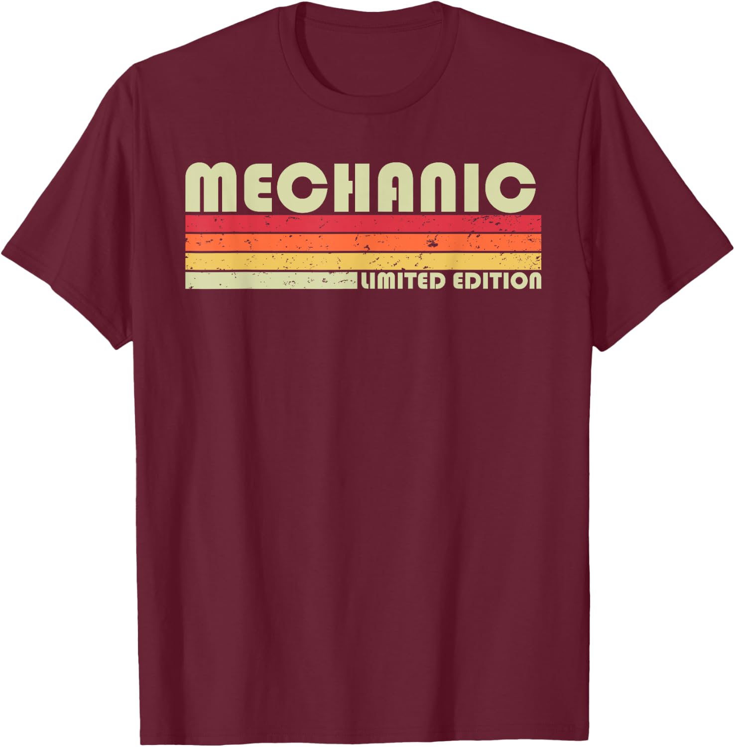 MECHANIC Funny Job Title Profession Birthday Worker Idea T-Shirt - T-Shirt | Maroon