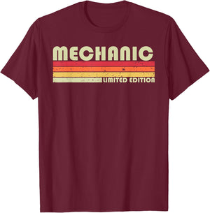 MECHANIC Funny Job Title Profession Birthday Worker Idea T-Shirt - T-Shirt | Maroon