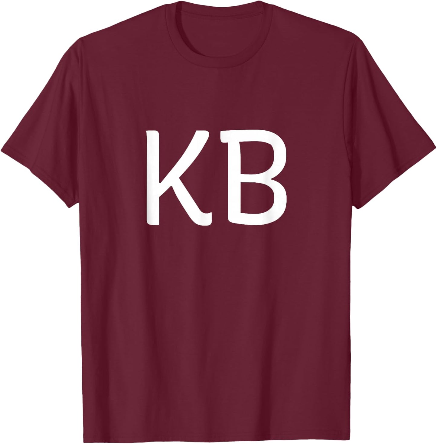 KB Two Letter Pair - Elegant Personalized Initials T-Shirt - T-Shirt | Maroon
