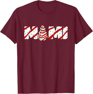 Christmas Tree Cake Matching Family Party Pajama Mimi T-Shirt - T-Shirt | Maroon