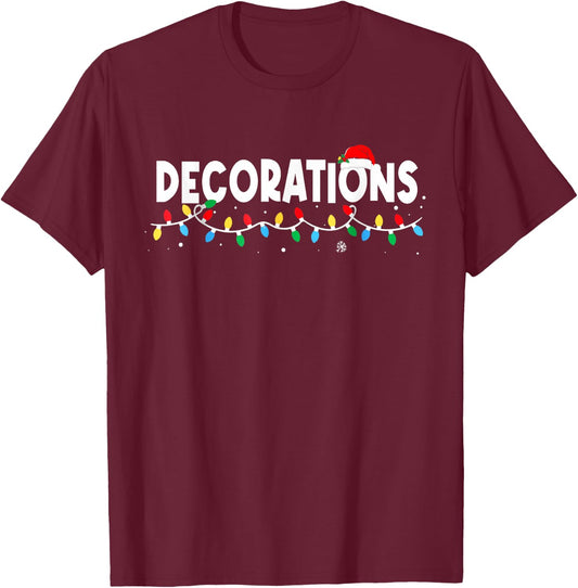 Funny I Put The D in Decorations Matching Couples Pajamas T-Shirt - T-Shirt | Maroon