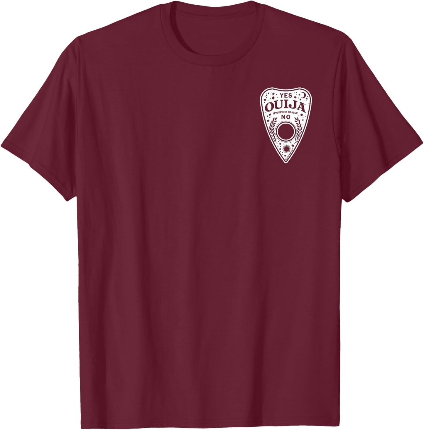 Ouija Vintage Planchette Pocket Logo T-Shirt - T-Shirt | Maroon