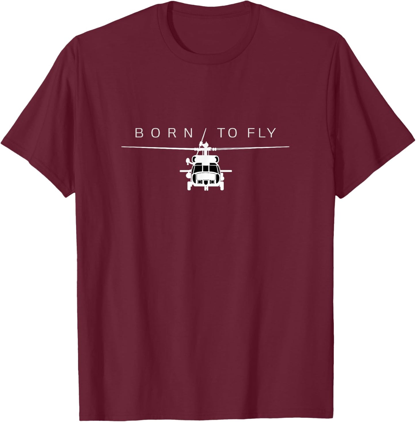 Blackhawk Military Aviation Apparel Helicopter Pilot Gift T-Shirt - T-Shirt | Maroon