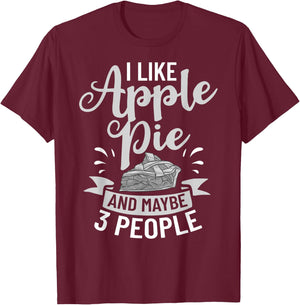 Apple Pie Recipe Filling Baking Vegan American Pies T-Shirt - T-Shirt | Maroon