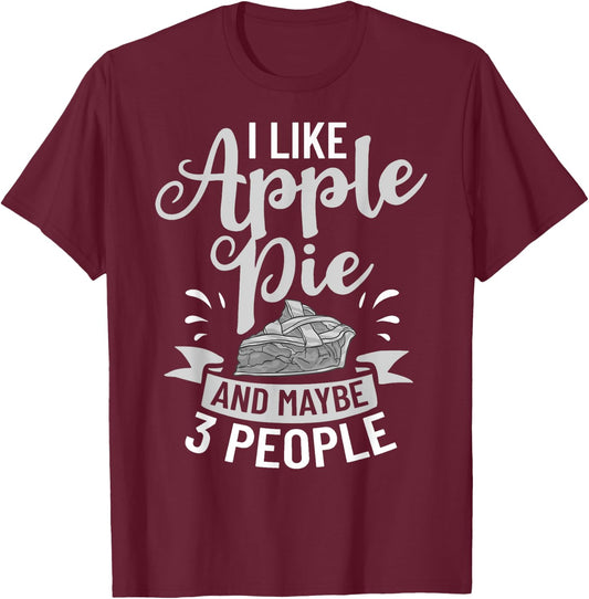 Apple Pie Recipe Filling Baking Vegan American Pies T-Shirt - T-Shirt | Maroon