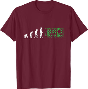 Programmer Evolution Artificial intelligence T-Shirt - T-Shirt | Maroon
