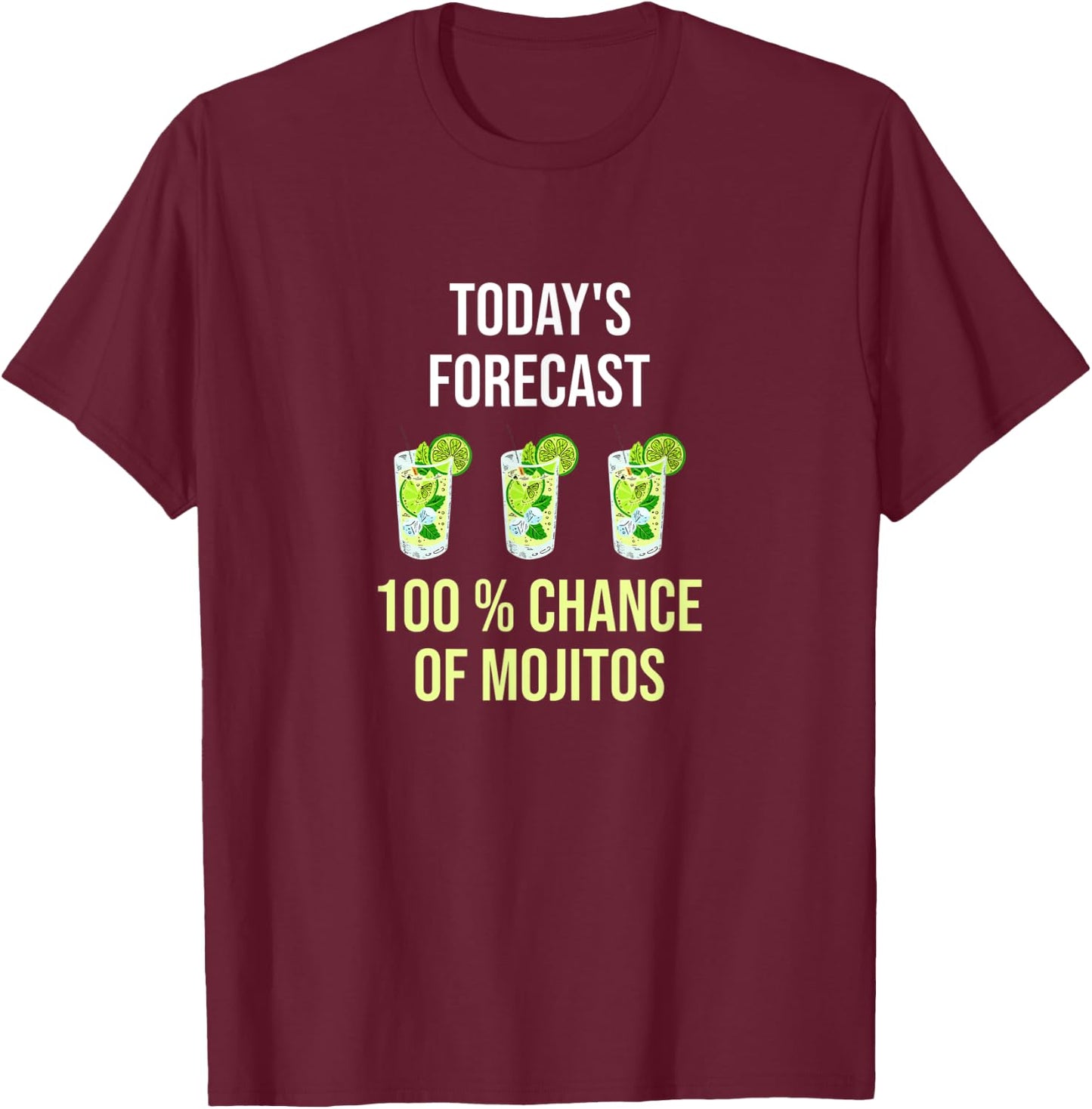 Funny Mojito King Lover Party Drink Bartender T-Shirt - T-Shirt | Maroon