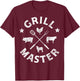 Grill Master Funny Pork BBQ Barbecue Grillmaster Men Women T-Shirt - T-Shirt | Maroon