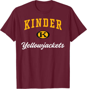 Kinder High School Yellowjackets C3 T-Shirt - T-Shirt | Maroon