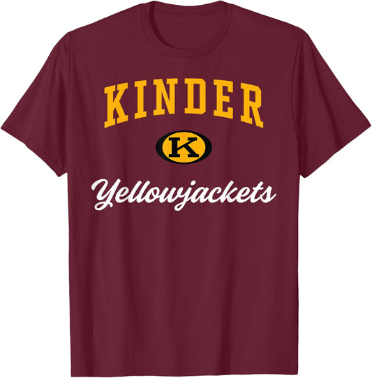 Kinder High School Yellowjackets C3 T-Shirt - T-Shirt | Maroon
