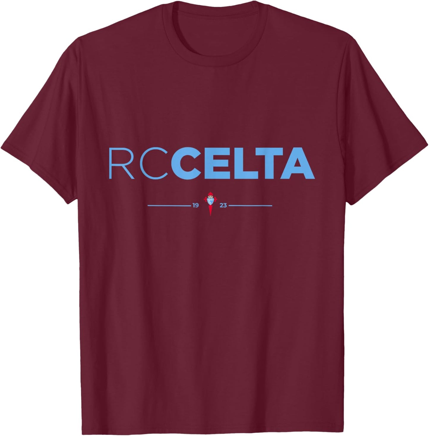 Real Club Celta RC Celta 1923 -Adults Black T-Shirt - T-Shirt | Maroon
