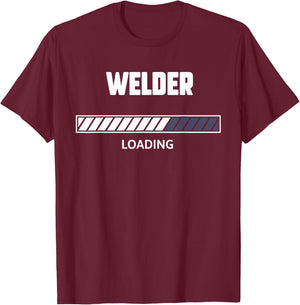 Future Welder Funny Welder Loading T-Shirt - T-Shirt | Maroon