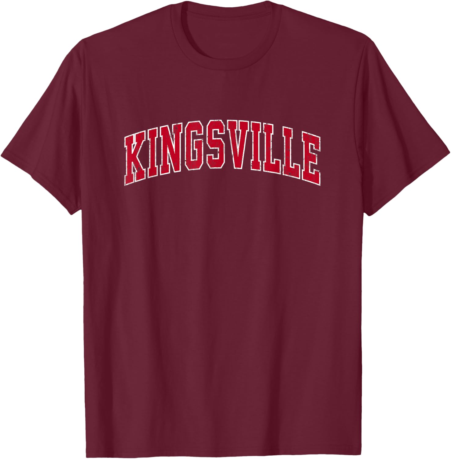 Kingsville Texas TX Vintage Sports Design Red Design T-Shirt - T-Shirt | Maroon